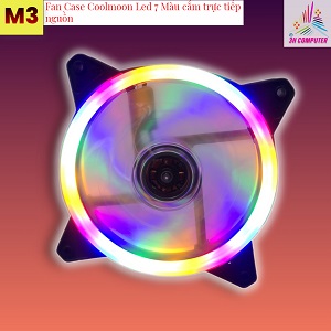 FAN M3  LOẠI KHÔNG CẦN HUB MÀU CẦU VỒNG MỚI